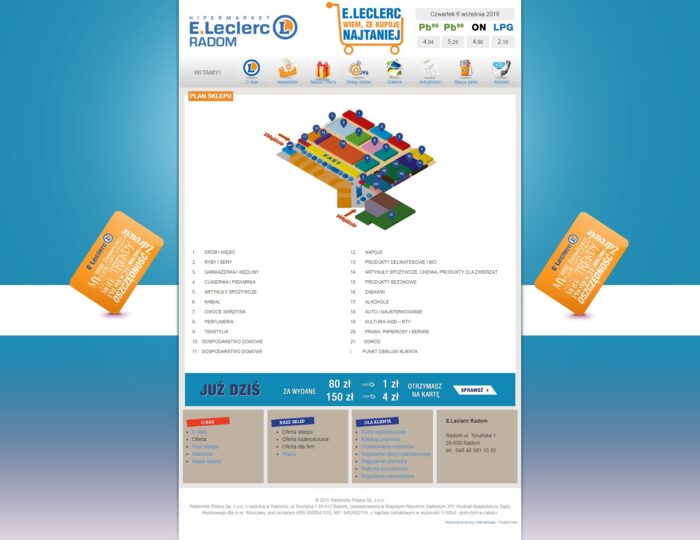 Strona mapki sklepu E-Leclerc Radom