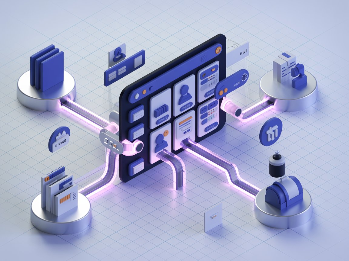Schemat architektury PIM i jego połączenie z systemem ERP
